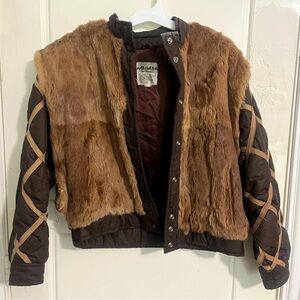Vintage 100% rabbit fur jacket